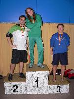 vyhlášení 100M ženy - 1. Simona Švandelíková, 2. Kateřina Haláková (mající zástup)
