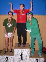 vyhlášení 1500K ženy - 2. Tereza Skuhrová a 3. Simona Švandelíková