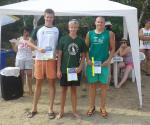 Vyhlášení 1 km dorostenci: 1. Honza Hanzal, 2. Martin Bejček, 3. Tomáš Kozubek